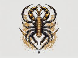 Scorpion King Tattoo - Pay homage to the mythical Scorpion King with a tattoo inspired by ancient legends.  simple vector color tattoo,minimal,white background