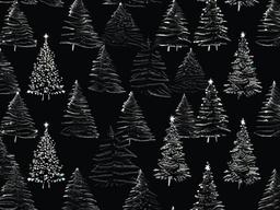 Christmas Tree Black Background  