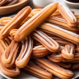 plate of delicate churros, fried to perfection and coated in cinnamon sugar. 