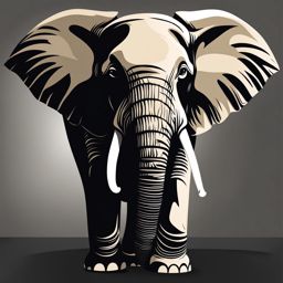 elephant clipart - majestic elephant, a symbol of strength. 