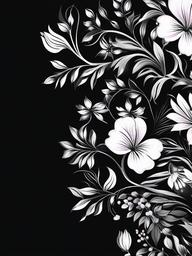 Black Background Floral Wallpaper  ,mobile iphone background wallpaper