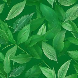 green background with leaves  