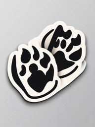 Paw print trail sticker, Pet-friendly , sticker vector art, minimalist design