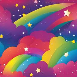 Rainbow Background Wallpaper - rainbow with stars background  