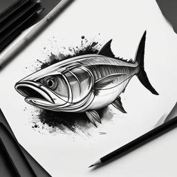 drawing of barracuda  minimal rough sketch scribbles,doodles,black and white