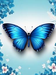 cute wallpapers blue butterfly  ,mobile iphone background wallpaper