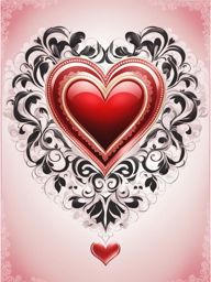 heart clip art - heart-shaped illustration symbolizing love and affection. 