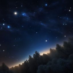 Starry night sky for a cosmic atmosphere top view, photo realistic background, hyper detail, high resolution