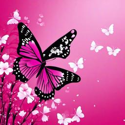 Butterfly Background Wallpaper - butterfly wallpaper pink background  