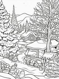 Christmas Coloring Sheets To Print  outling,coloring pages,black and whit