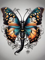 scorpion butterfly tattoo  