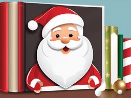 Santa Cliparts,Decorating a holiday craft book  simple, 2d flat