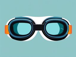 Swimming Goggles Clipart - Swimming goggles for underwater vision.  color vector clipart, minimal style