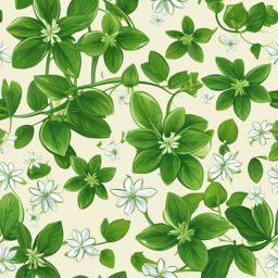 Chickweed Sticker - Discover the tender and mild flavor of chickweed, perfect for fresh salads, , sticker vector art, minimalist design