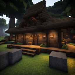 norse longhouse in a viking village - minecraft house design ideas 