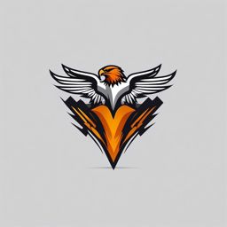 Hammer Hawks  minimalist design, white background, professional color logo vector art