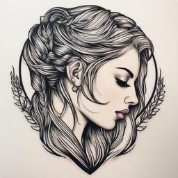 meaningful small virgo tattoos for females  simple vector color tattoo