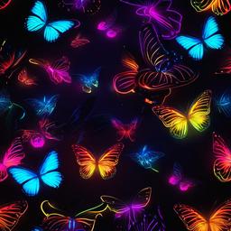 Neon Background Wallpaper - neon butterfly background  