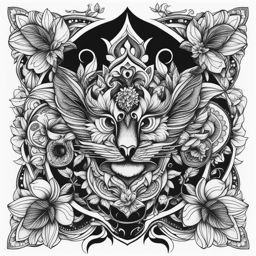 thigh tattoos design black and white 