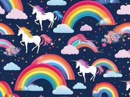 Rainbows And Unicorns Background  