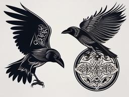 crow tattoo simple  simple vector color tattoo