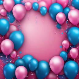 Party Background Wallpaper - pink and blue balloons background  