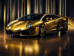 Gold Lambo Wallpaper - Luxurious wallpaper featuring a gold Lamborghini.  background wallpaper