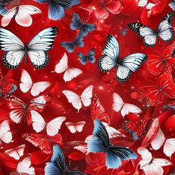 Red Background Wallpaper - red butterflies wallpaper  
