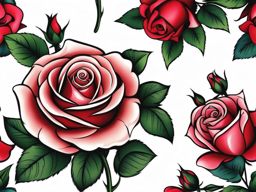 Little rose tattoo, Small and charming rose tattoo designs.  color, tattoo patterns, white clean background