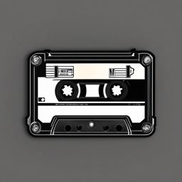 Cassette mixtape sticker- Personalized and musical, , sticker vector art, minimalist design