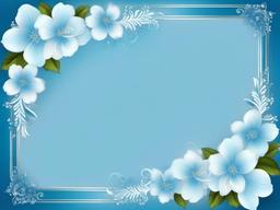 Background Flower Blue-Light blue with a soft floral motif in the corners  background wallpaper