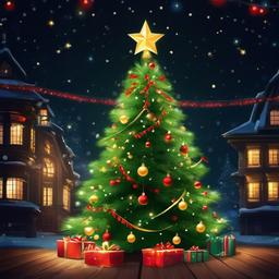 Christmas Background Wallpaper - christmas tree anime background  