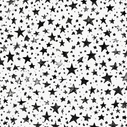 drawing of stars forming a pattern  minimal rough sketch scribbles,doodles,black and white