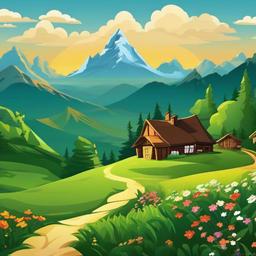 Mountain Background Wallpaper - mountain cartoon wallpaper  