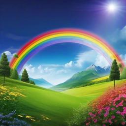 Rainbow Background Wallpaper - rainbow scenery wallpaper  
