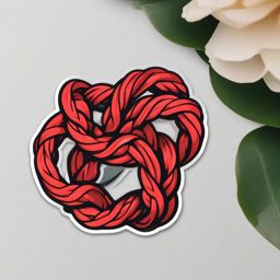 Love Knot Emoji Sticker - Tied together in an unbreakable knot of affection, , sticker vector art, minimalist design