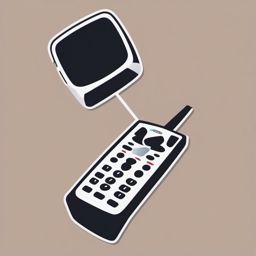 TV remote sticker- Channel surfing, , sticker vector art, minimalist design