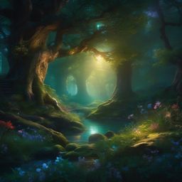 Mythical forest glade, bathed in ethereal moonlight, becomes a gathering place for mystical creatures, where enchantment and wonder intertwine. hyperrealistic, intricately detailed, color depth,splash art, concept art, mid shot, sharp focus, dramatic, 2/3 face angle, side light, colorful background