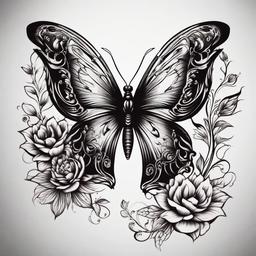 tattoo ideas with flowers and butterflies  