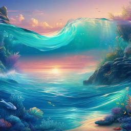 Ocean Background Wallpaper - mermaid ocean background  