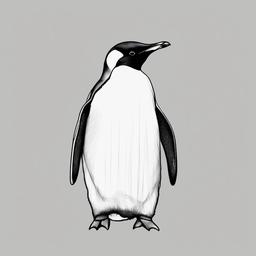 sketch of a penguin  minimal rough sketch scribbles,doodles,black and white