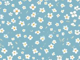 Light Blue Flower Wallpaper-Soft light blue background with delicate white flowers scattered throughout  background wallpaper