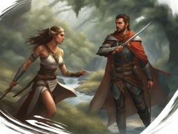 aelarion swiftwind, an elf ranger, is rescuing a captured companion from a tribe of savage nomads. 