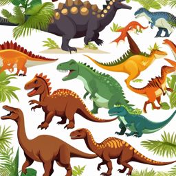 Dinosaur Clipart, Fierce dinosaurs from prehistoric times. 