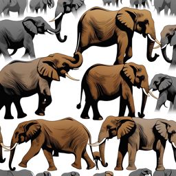 elephant clipart - majestic elephant, a symbol of strength. 