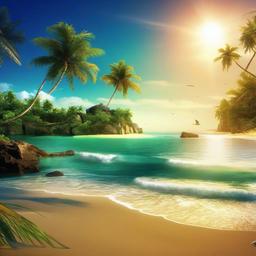 Beach Background Wallpaper - fantasy beach wallpaper  