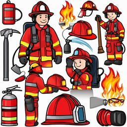 Fire Fighter clipart - emergency response unit  vector clipart