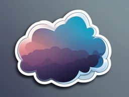 Star-shaped cloud sticker- Ethereal and dreamy, , sticker vector art, minimalist design