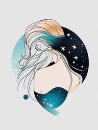 aquarius constellation tattoo designs  simple vector color tattoo