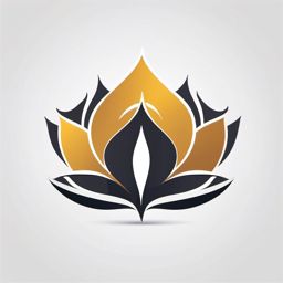 Lotus Yoga  minimalist design, white background, professional color logo vector art